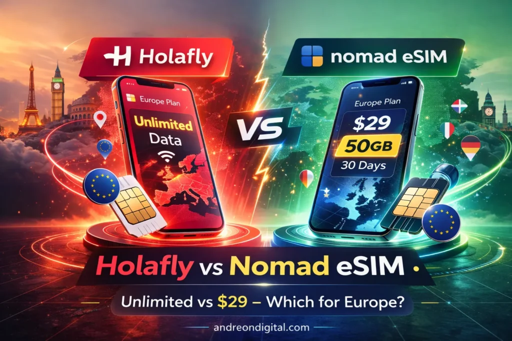 Holafly vs Nomad eSIM Europe comparison