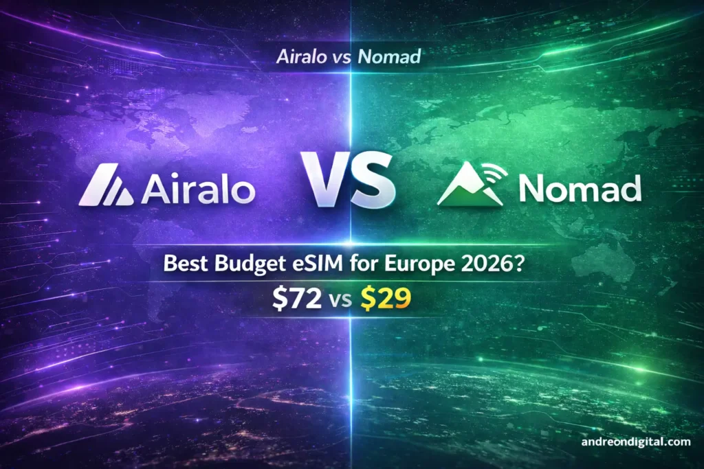 airalo vs nomad esim europe 2026 budget comparison