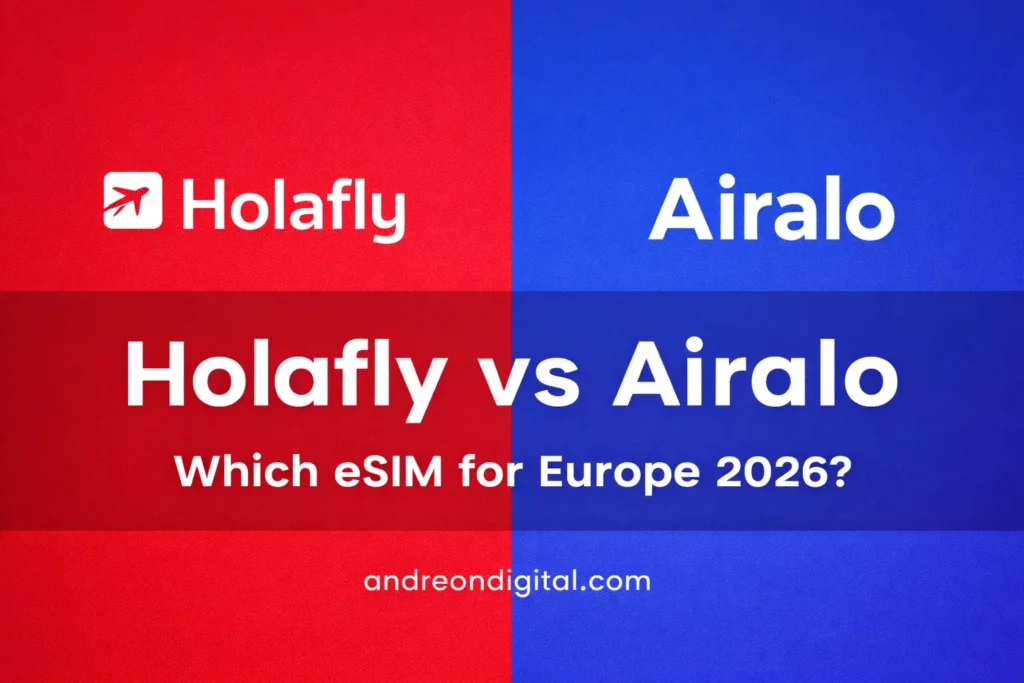 Holafly vs Airalo comparison for Europe travel 2026