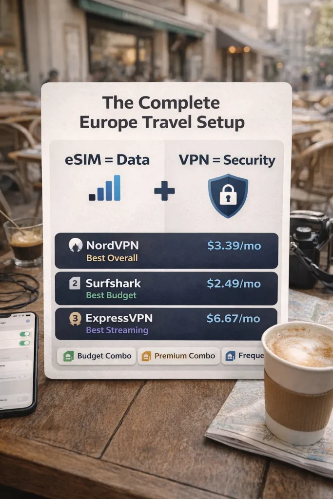 VPN plus eSIM complete Europe travel setup