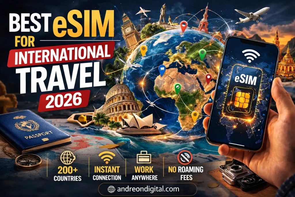 best esim for international travel 2026 global coverage 200 countries no roaming fees instant connection