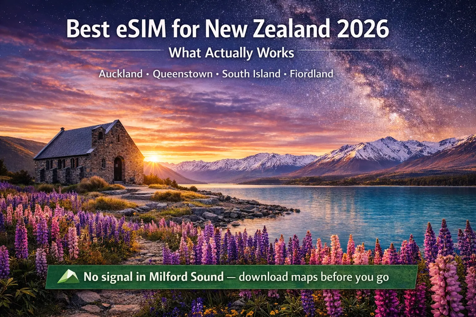 best esim new zealand 2026 auckland queenstown milford sound south island spark nomad holafly coverage