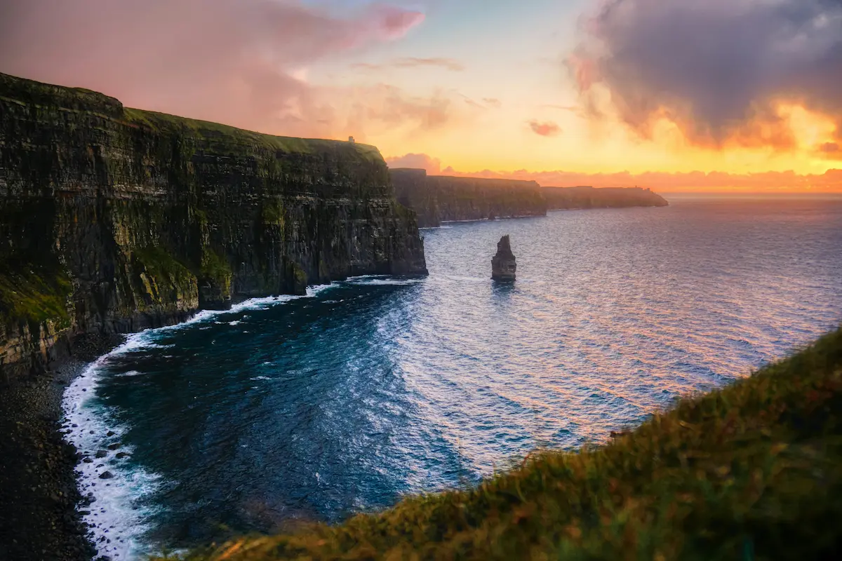 Cliffs of Moher sunset Ireland dramatic cliffs Atlantic Ocean Wild Atlantic Way