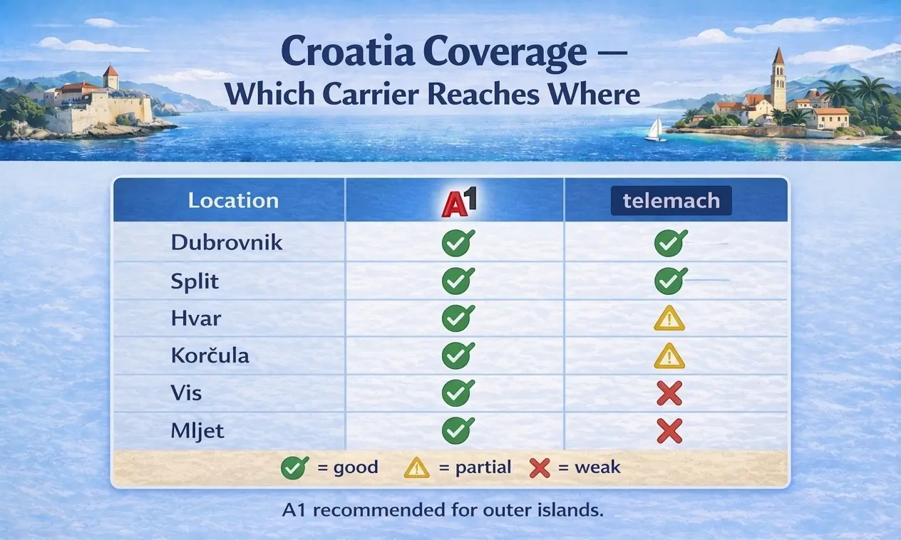 croatia esim island coverage a1 telemach comparison