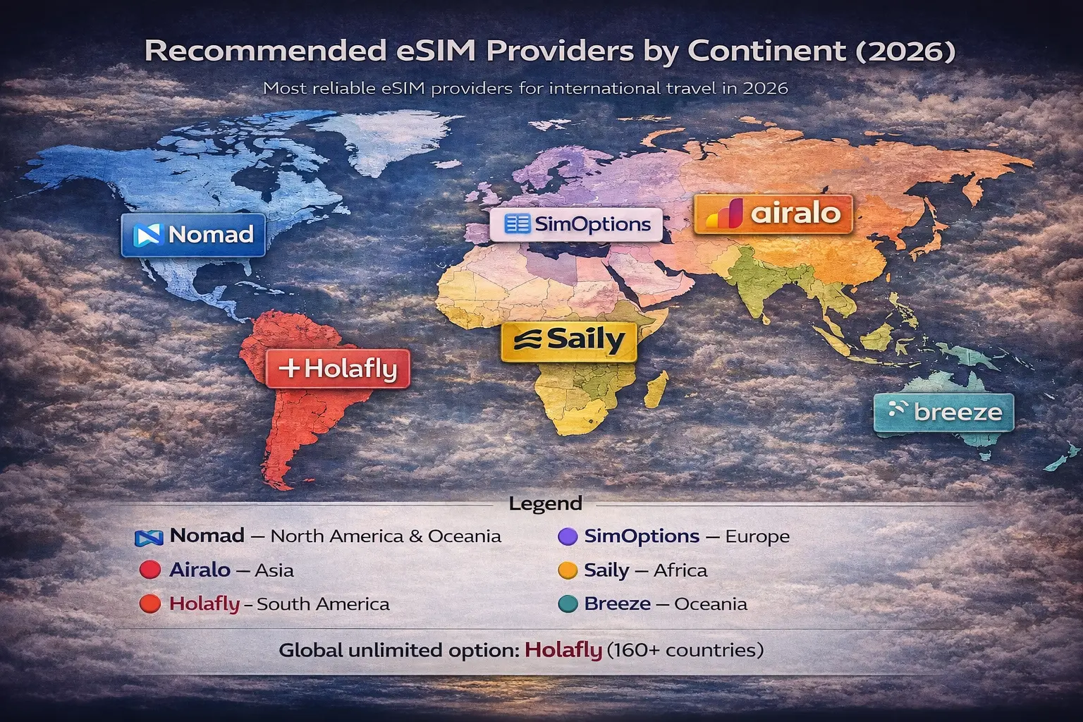 esim coverage by continent europe asia americas africa