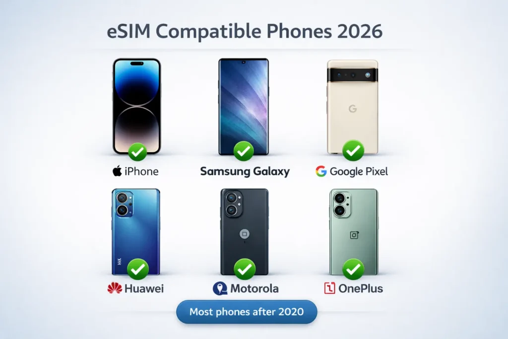 esim compatible phones europe travel 2026 full list