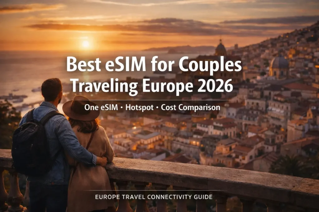 best esim couples traveling europe 2026 hotspot two people