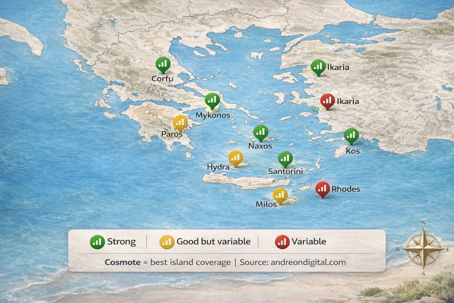 esim greek islands coverage map cosmote vodafone nova