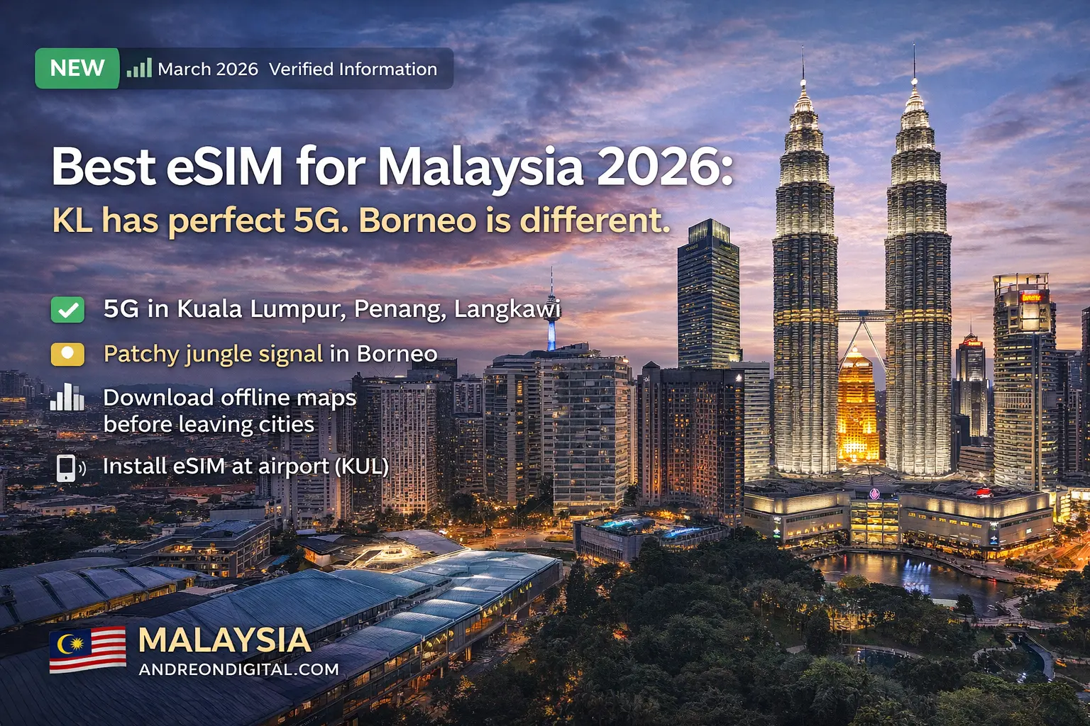 best esim malaysia 2026 kuala lumpur penang borneo maxis coverage guide unlimited
