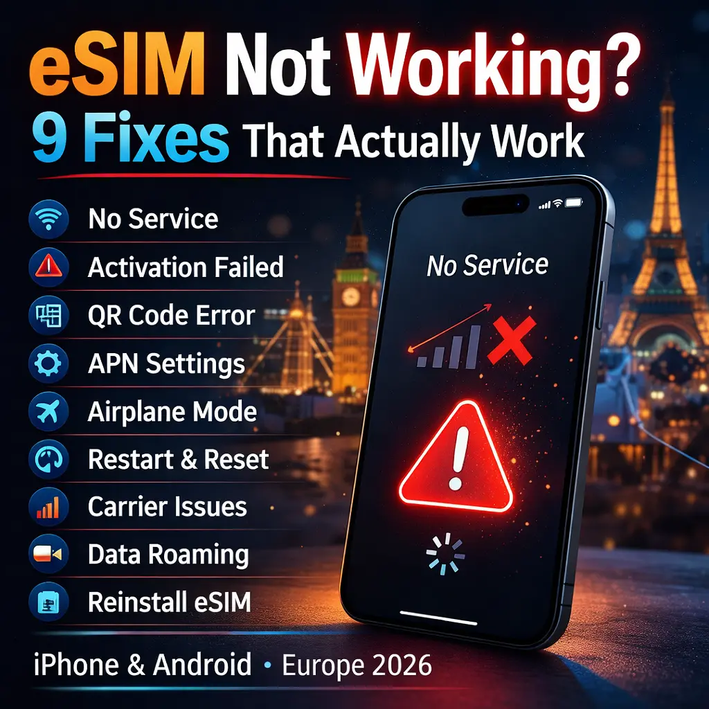 esim not working europe fixes iphone android