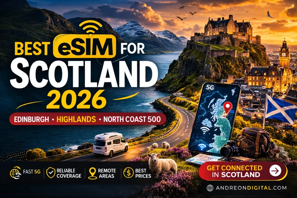 best esim scotland travel 2026 edinburgh highlands nc500