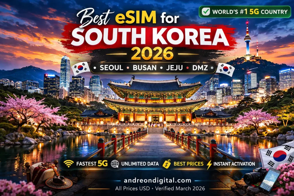 best esim south korea 2026 seoul busan jeju dmz 5g coverage guide