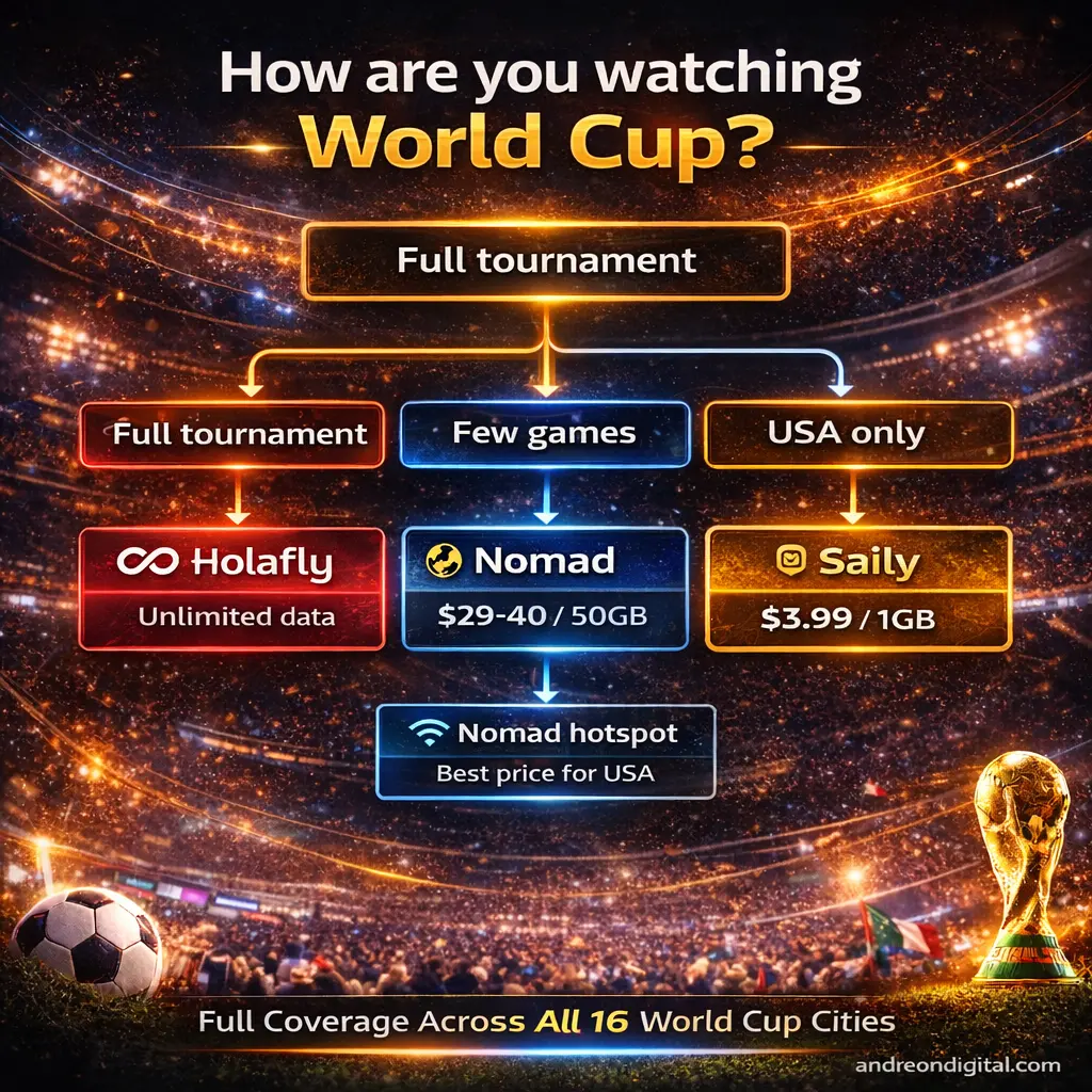 Which eSIM for Which Fan which esim world cup 2026 fan type decision guide