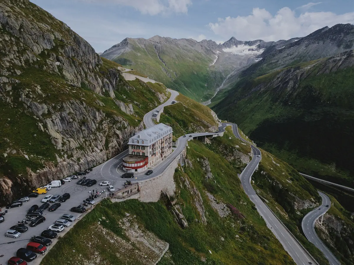 Grossglockner High Alpine Road Austria mountain road with steep curves and remote alpine landscape — eSIM coverage risk Alps 2026