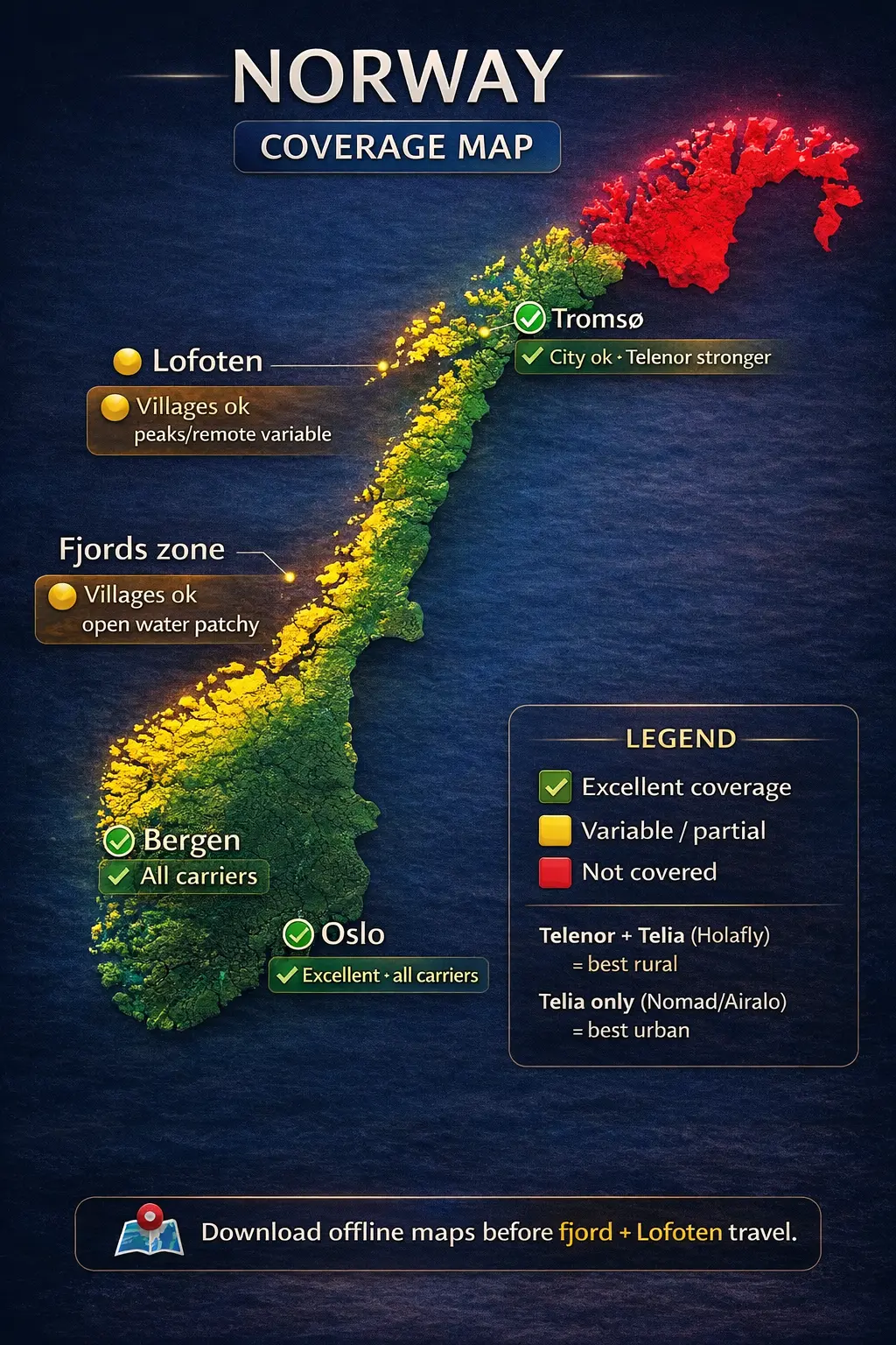best esim for norway 2026 coverage in fjords lofoten and arctic regions