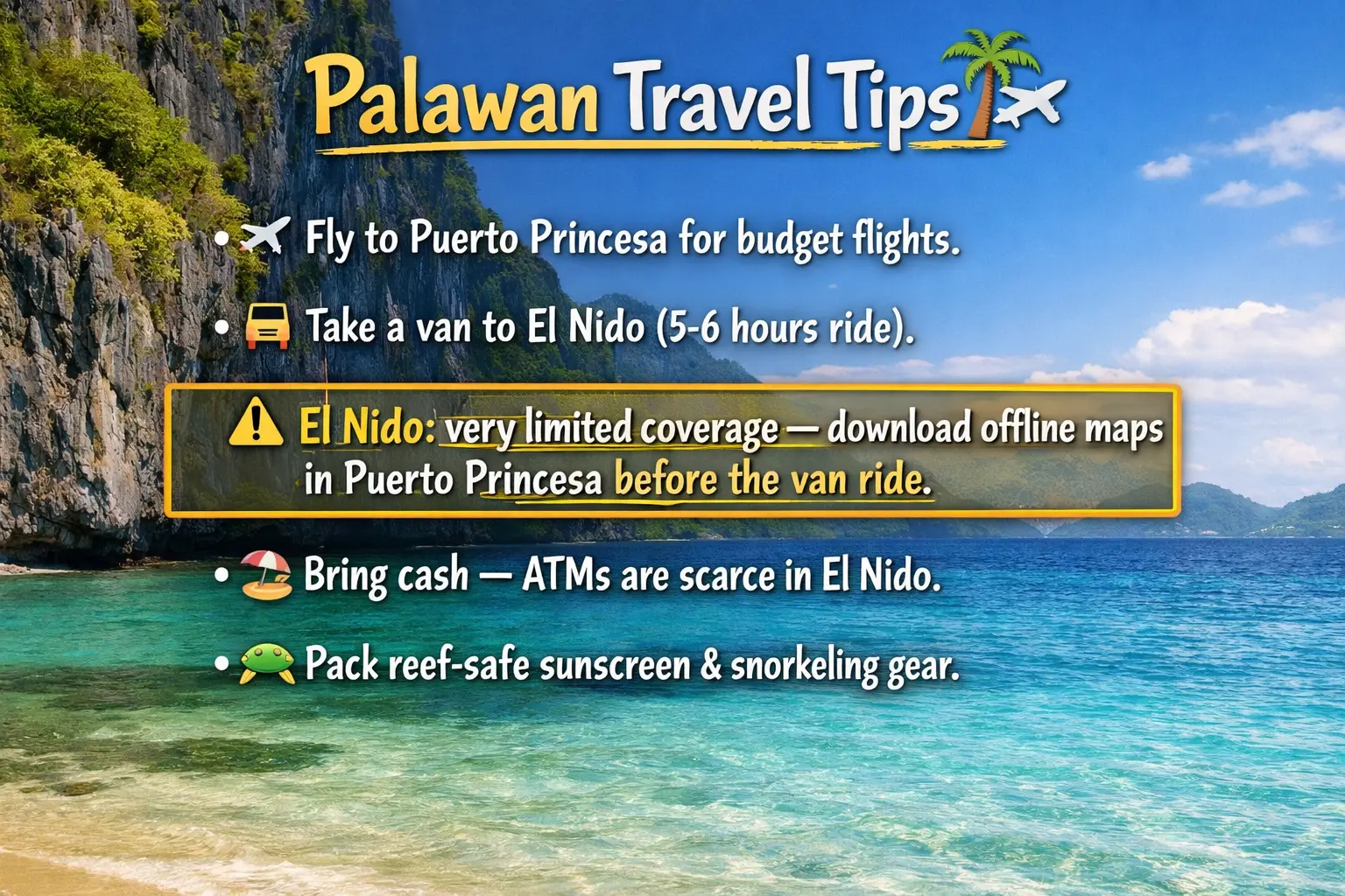 Philippines eSIM Tips 2026 El Nido Offline Maps Globe Smart Island Hopping philippines esim travel tips 2026 smart globe el nido palawan offline maps manila