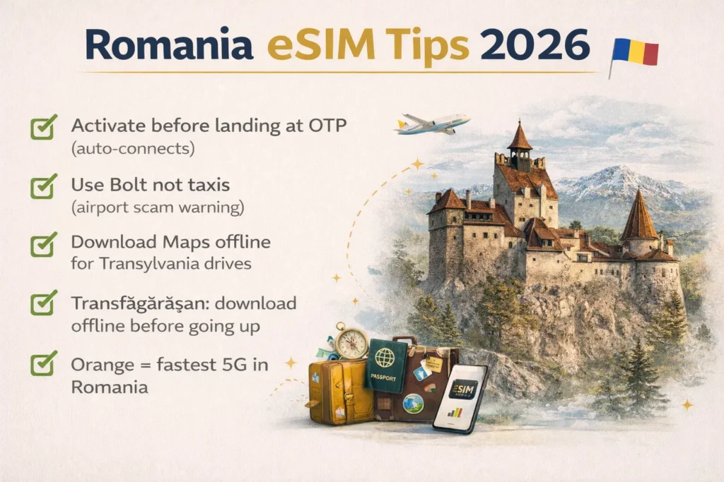 Romania eSIM Tips 2026 Bucharest Bolt Transfagarasan romania esim travel tips 2026 bucharest bolt transfagarasan offline maps
