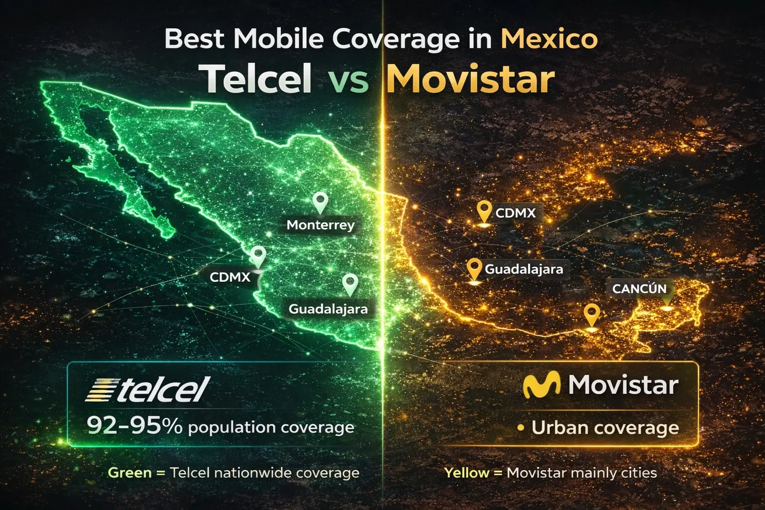 best esim for mexico telcel vs movistar coverage map