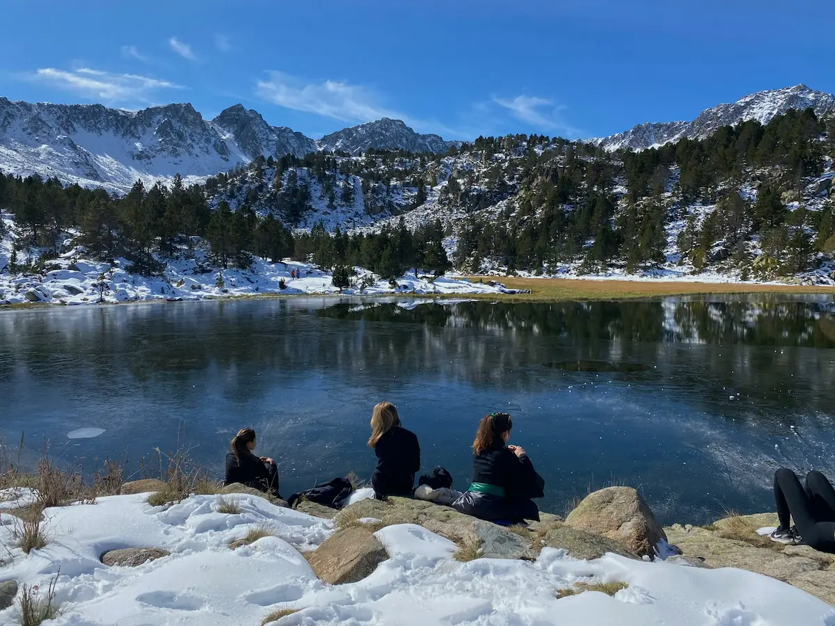 The Side of Andorra Most Travelers Never See Andorra mountain lake snow Pyrenees winter landscape scenic nature view