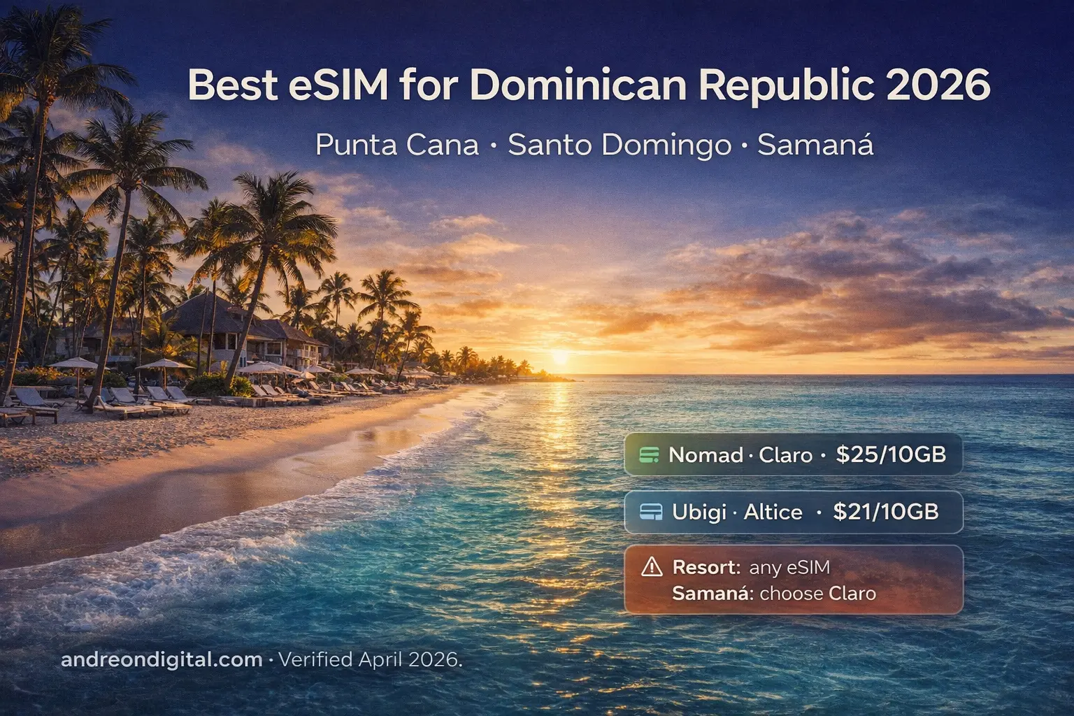 best esim for dominican republic 2026 punta cana samana coverage claro vs altice comparison