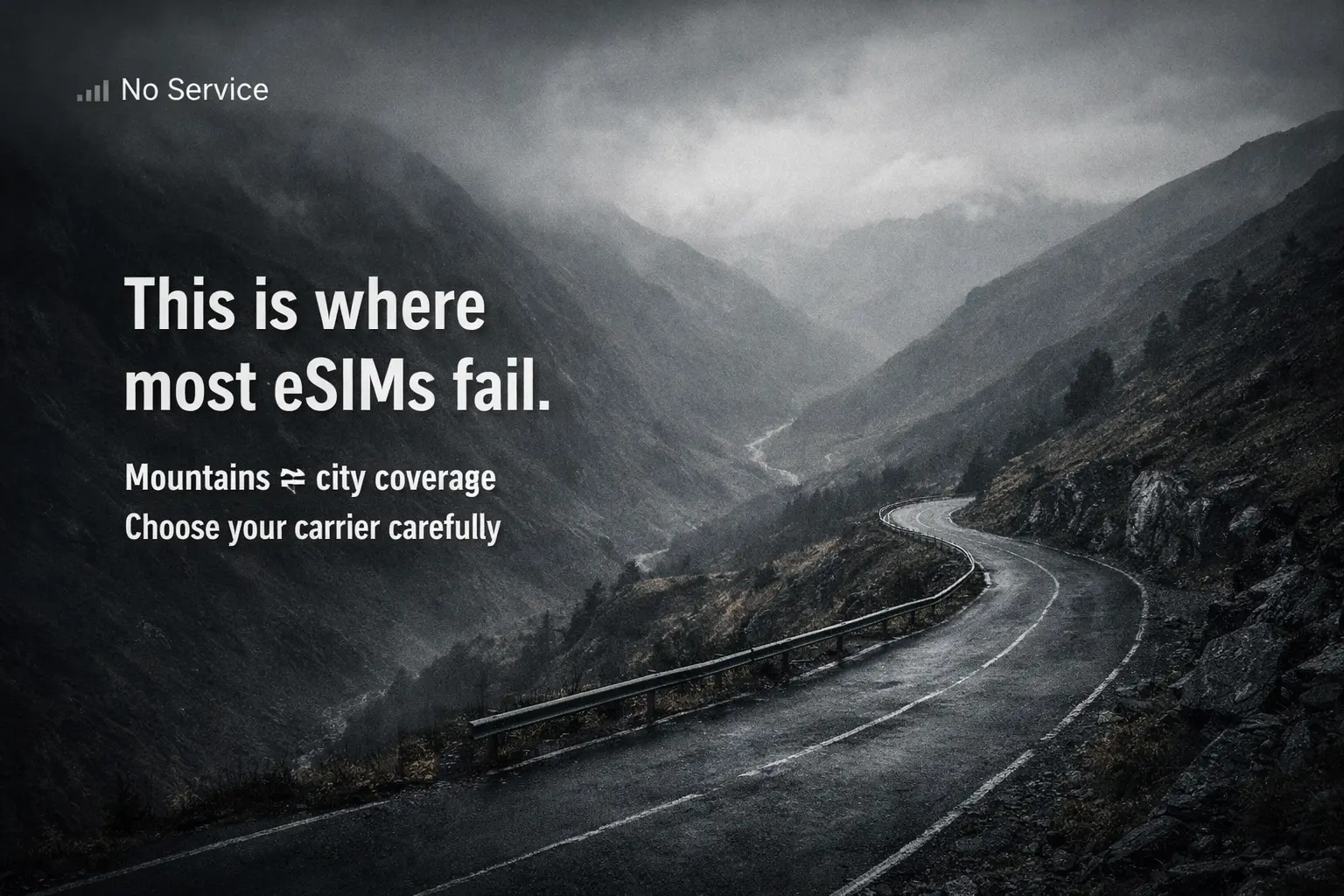 This is where your eSIM stops working in Georgia best esim for georgia mountains no signal caucasus road coverage warning