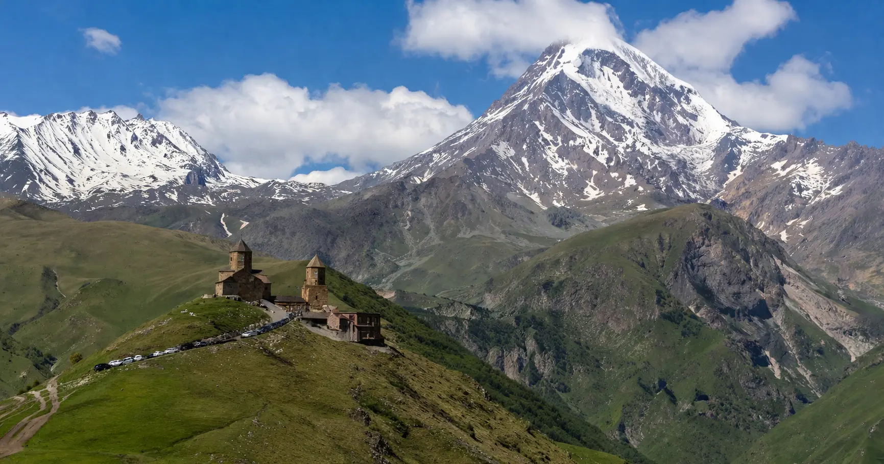 best esim for georgia mountains coverage gergeti trinity church kazbegi caucasus