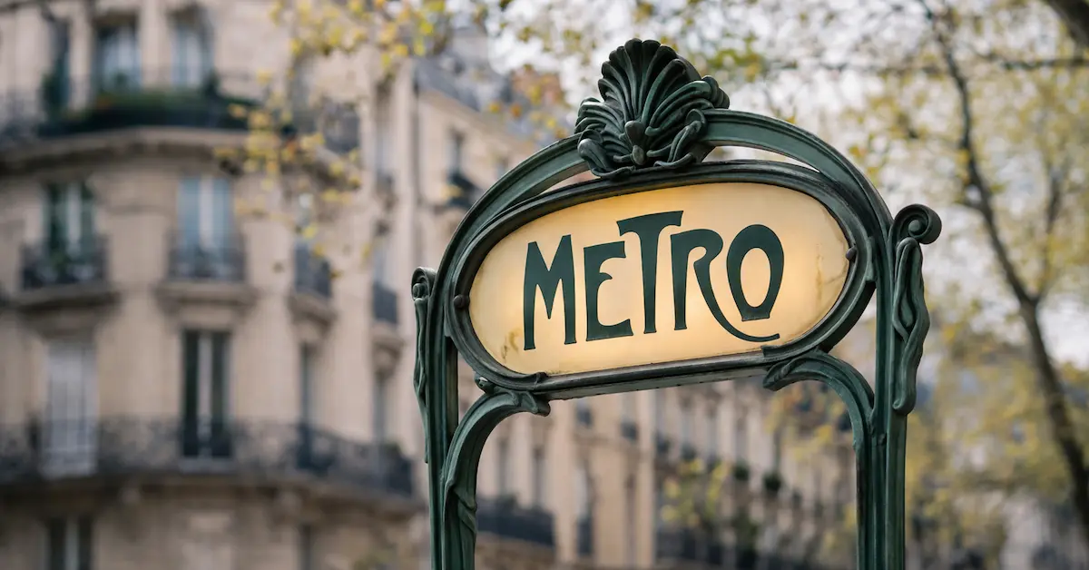 paris metro entrance sign showing 4g signal availability underground increasing mobile data usage