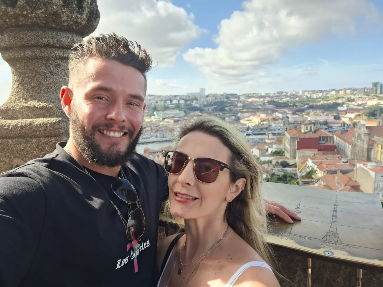 andre and nicoli in porto portugal viewpoint europe travel couple digital nomad life abroad