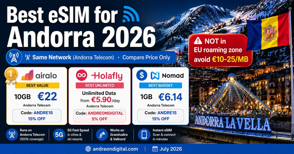best esim for andorra 2026 airalo nomad holafly andorra telecom same network grandvalira ski roaming trap eu zone price