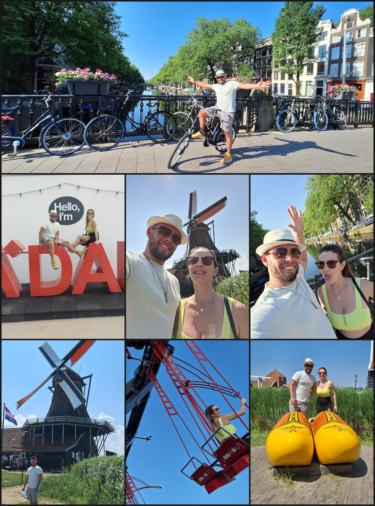 real netherlands trip photos amsterdam canals bikes windmill zaanse schans travel experience 2026