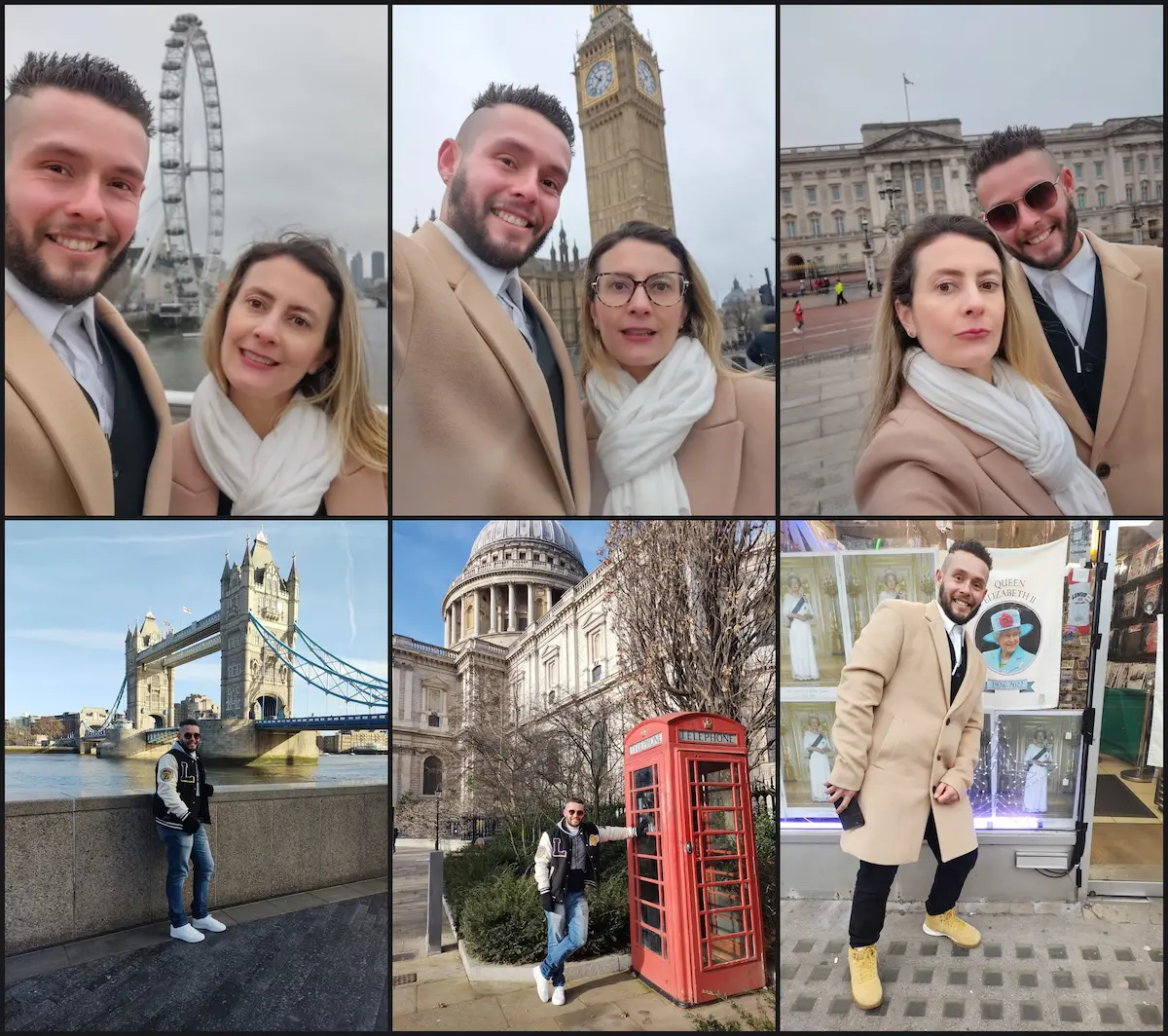 real London travel photos at Big Ben London Eye Tower Bridge Buckingham Palace and St Pauls Cathedral showing first hand UK travel experience