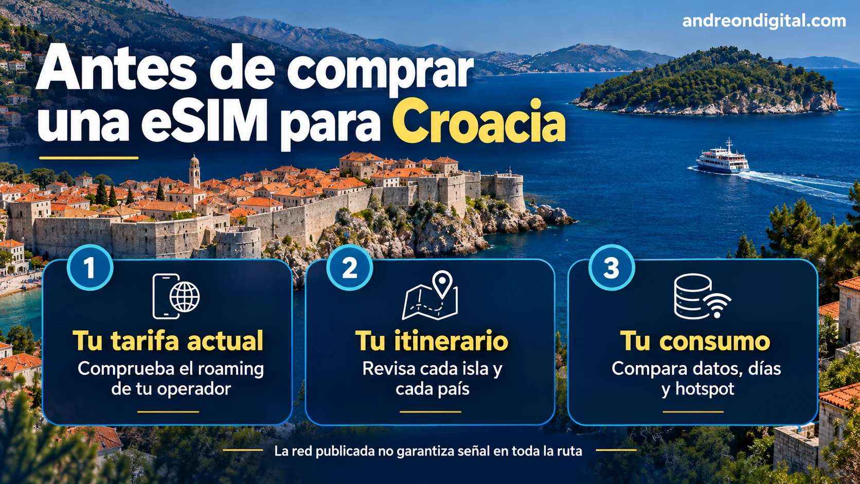 Cómo elegir una eSIM para Croacia según el roaming, las islas y las fronteras