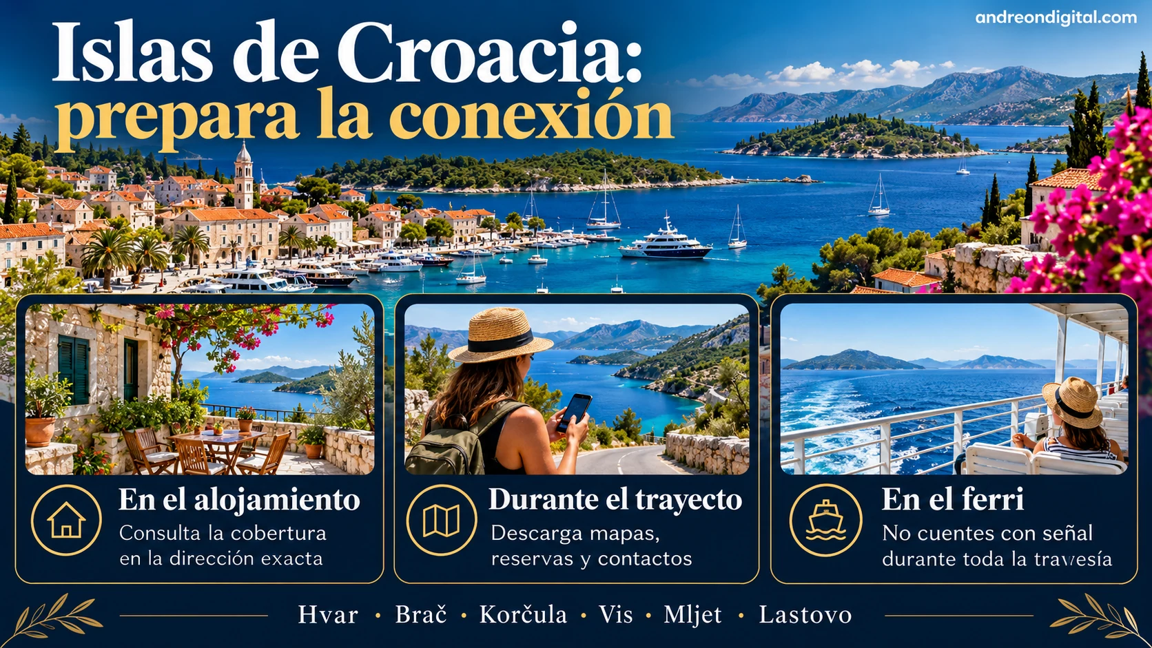 Preparación de datos y mapas para visitar las islas de Croacia