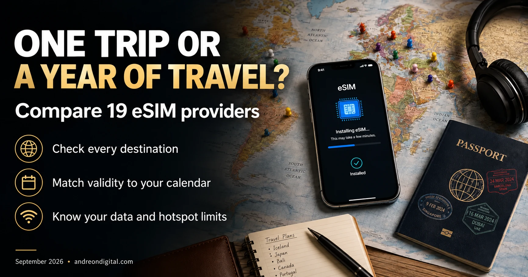 Planning one trip or a year of international travel with an eSIM