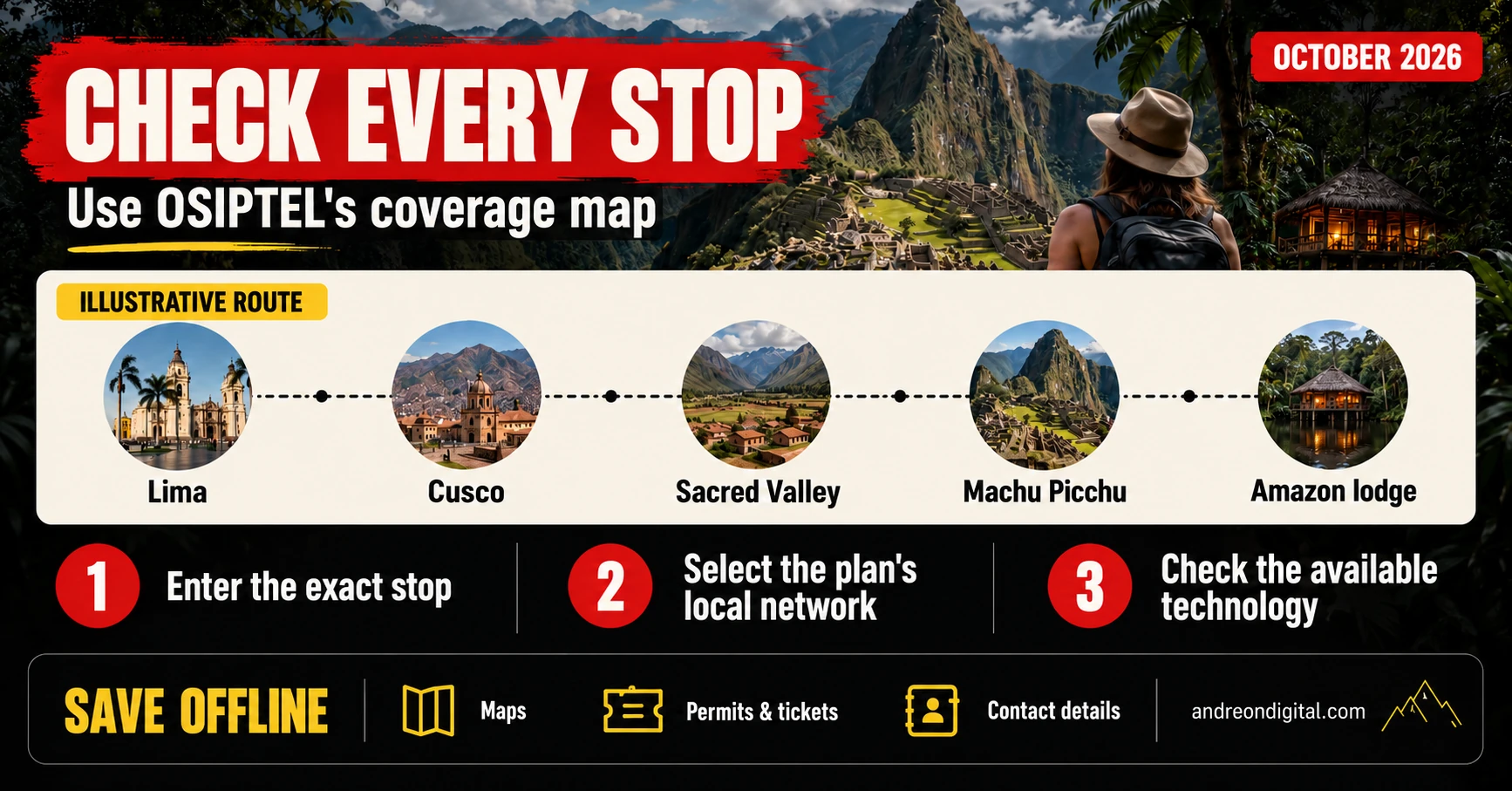 Peru route checklist: Lima, Cusco, Sacred Valley, Machu Picchu and remote excursions Peru route checklist: Lima, Cusco, Sacred Valley, Machu Picchu and remote excursions