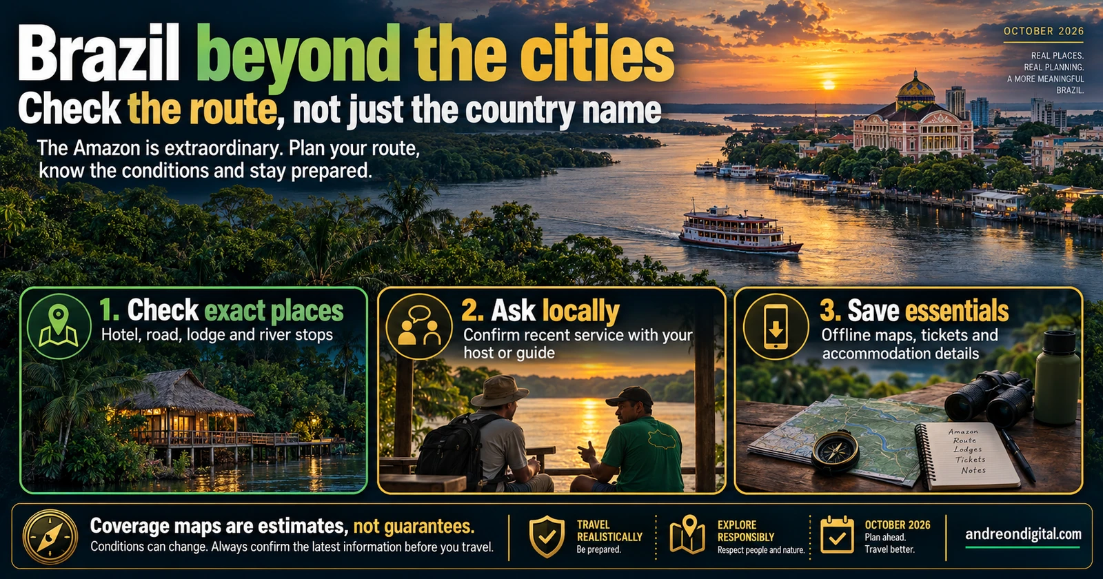 Check exact locations, ask local hosts and prepare offline essentials for Brazil travel