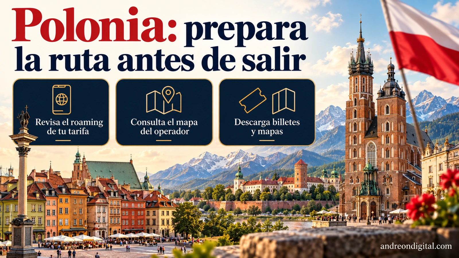 Cómo elegir una eSIM para Polonia según roaming, redes y ruta